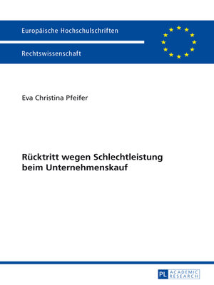 cover image of Ruecktritt wegen Schlechtleistung beim Unternehmenskauf